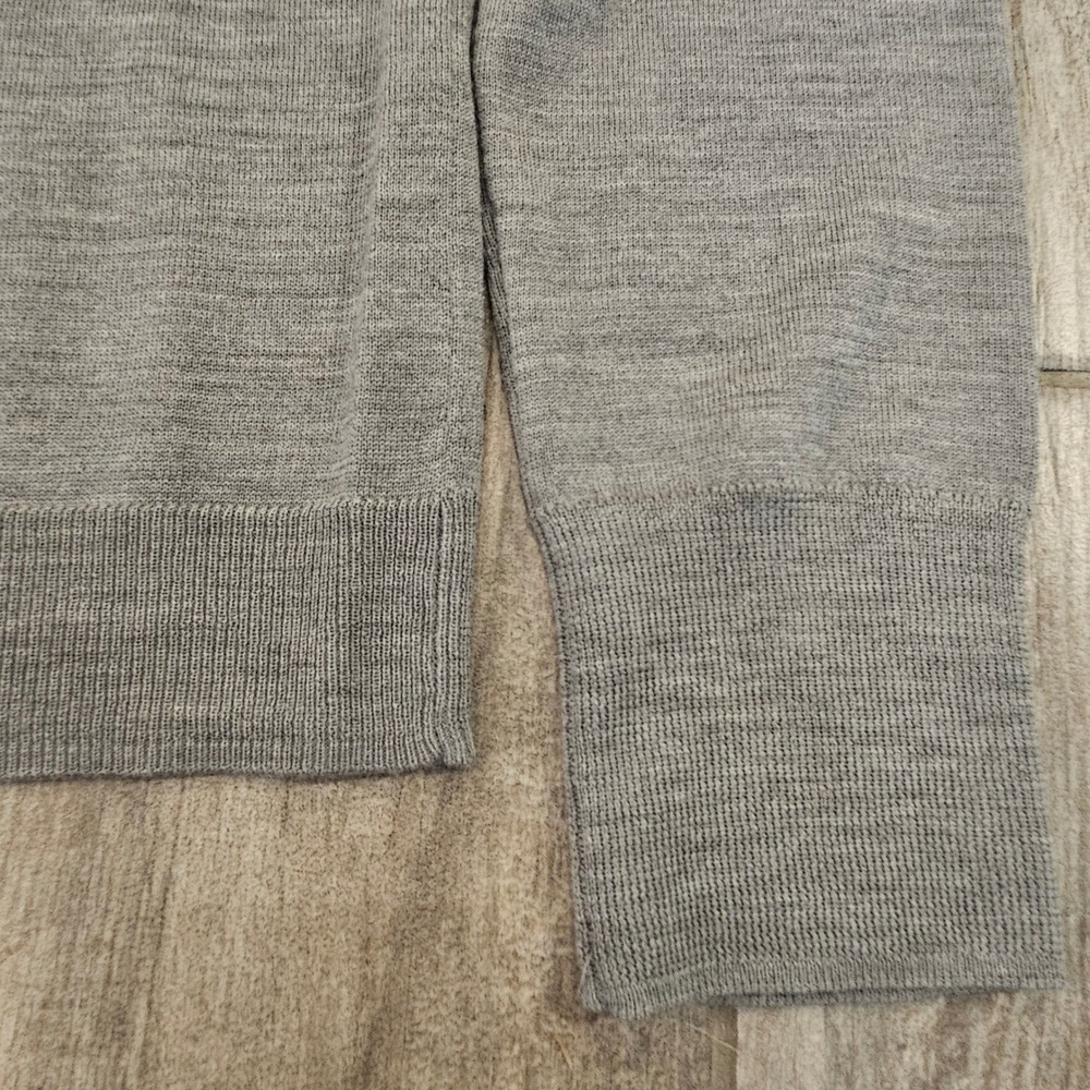 J.Crew Sweater Women M Gray 100% Merino Wool Minimalist Office Preppy Luxury - Picture 7 of 7